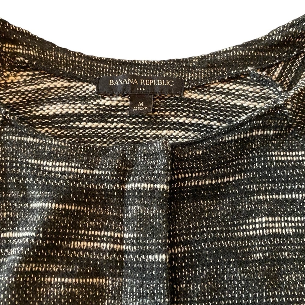 Banaba Republic Women’s Knut Zipup Crop Sweater Grey Puff Sleeves Size M - Picture 9 of 15